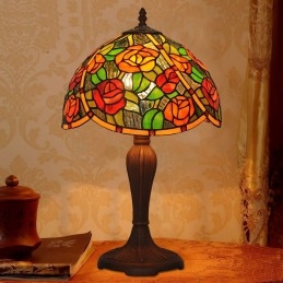 Tiffany Rose bordslampa i...