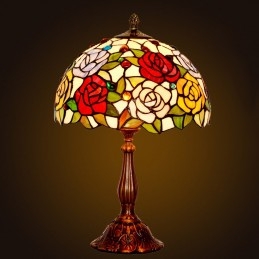 Tiffany Rose bordslampa i...