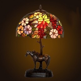 Rustik Tiffany bordslampa i...