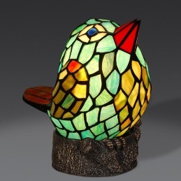 Tiffany bird bordslampa i...