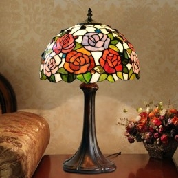 Tiffany Rose bordslampa i...