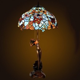 Tiffany retro bordslampa i...