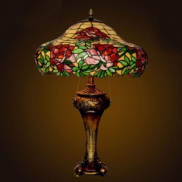 Peony Tiffany bordslampa i...