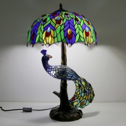 Tiffany stil bordslampa med...