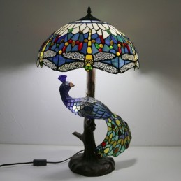 Tiffany stil bordslampa med...